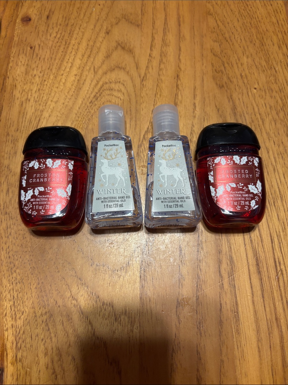 Bath & Body Works PocketBac Hand Sanitizers - Red & Clear Glitter